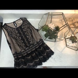 Lace Peplum Blouse
